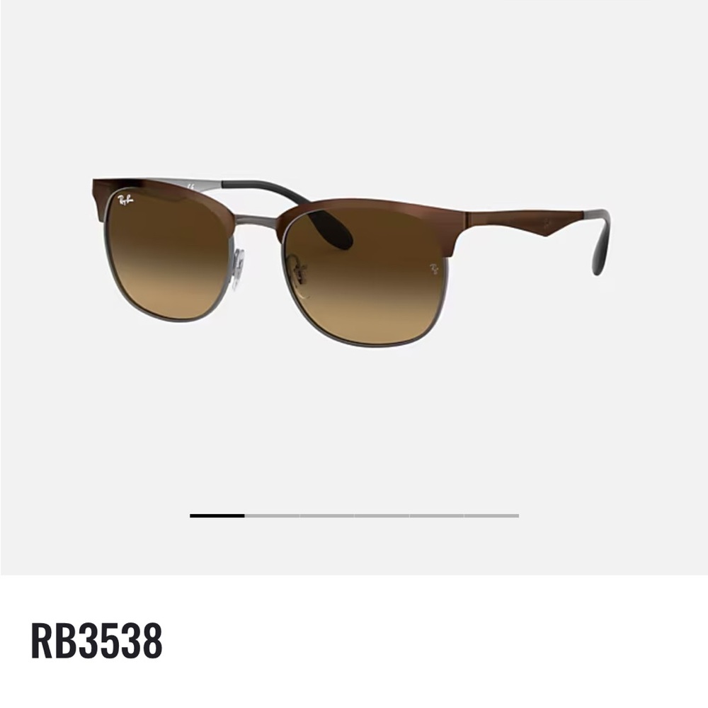 RAY-BAN RB 3538 9074/XO Clubmaster Copper Tortoise Gradient Sunglasses